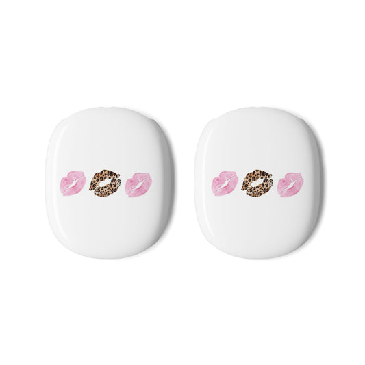 Leopard and Pink Kiss AirPods Max Case
