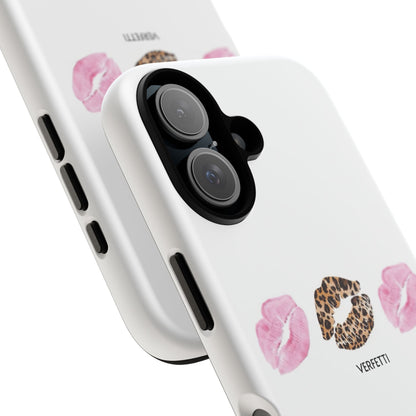 Leopard and Pink Kiss Iphone Case