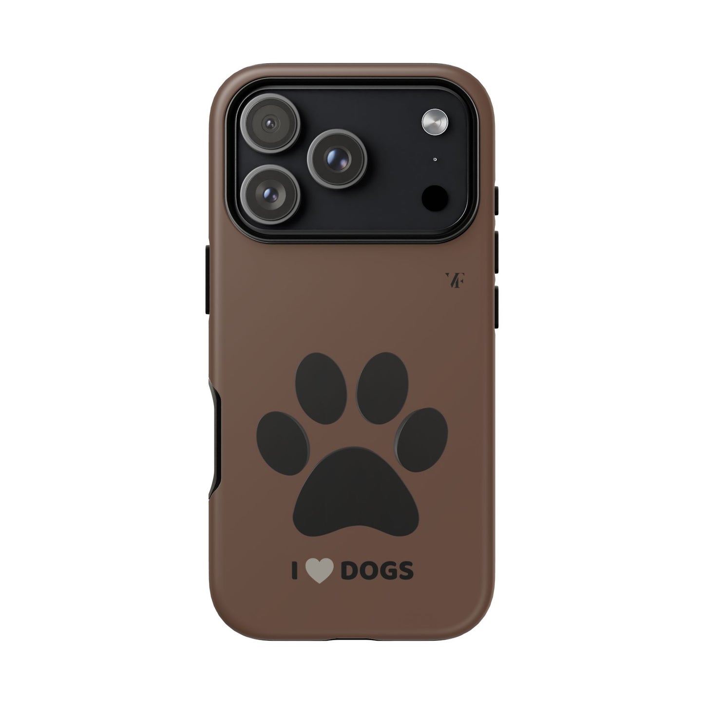 “I <3 Dogs” Brown Iphone Case
