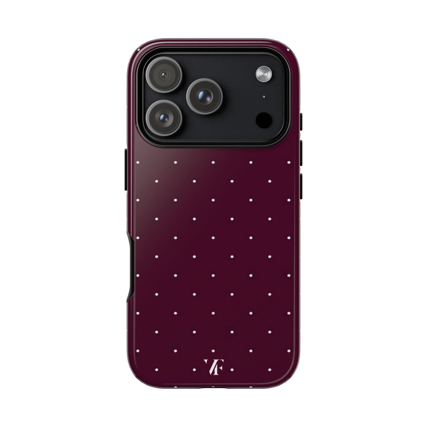 Burgundi Polka dot Iphone case