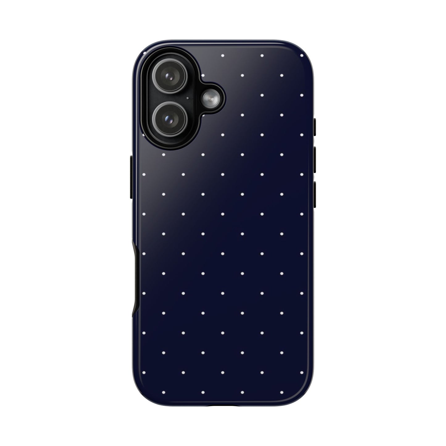 Navy Polka Dot Iphone Case