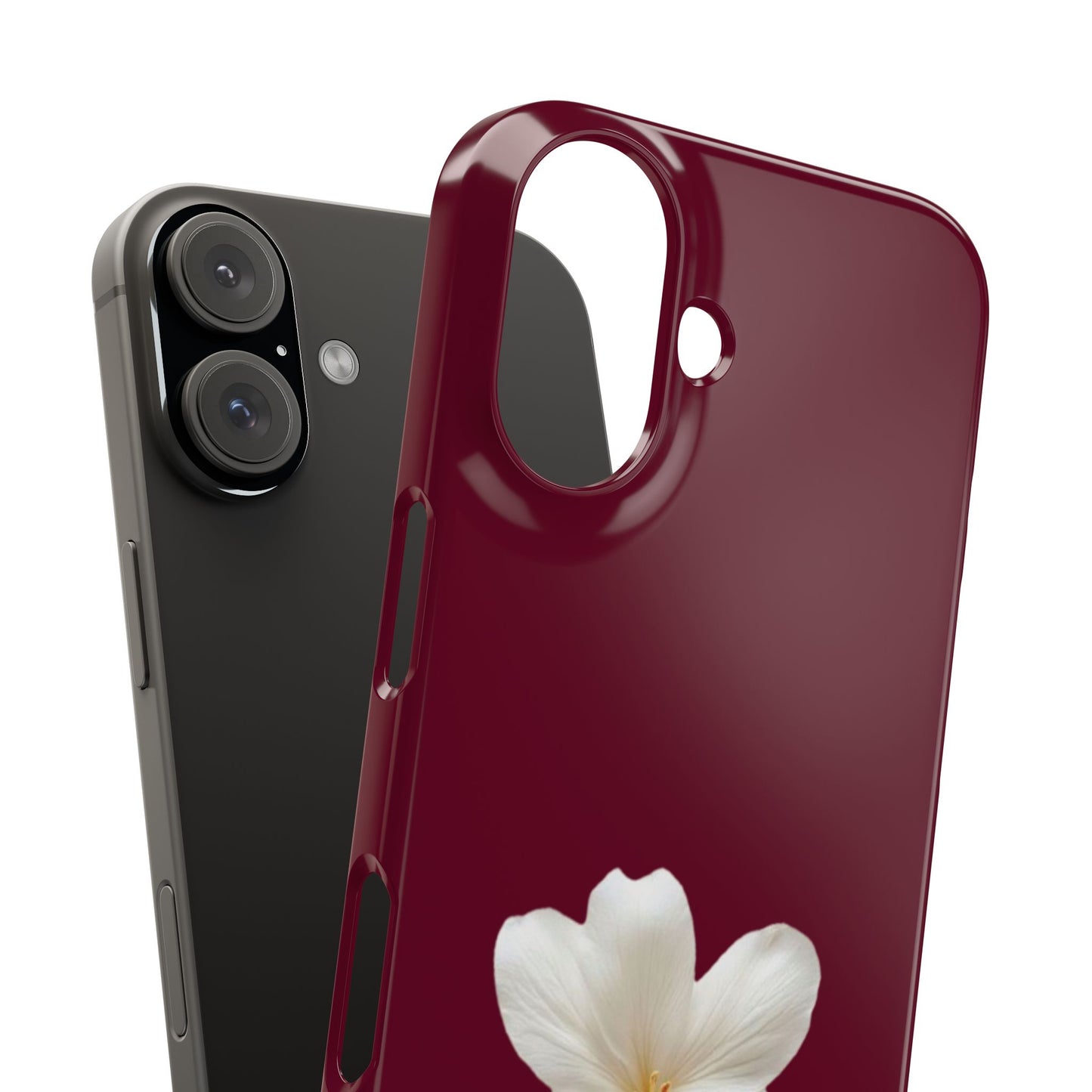 Single Bloom Burgundy Iphone Case