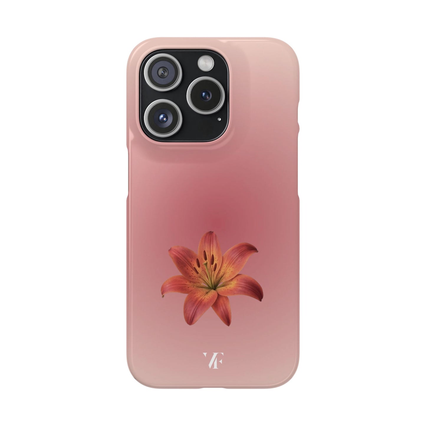Roze lelie snap iphone hoesje
