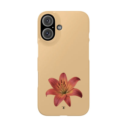 Peach Lily Floral Iphone Case