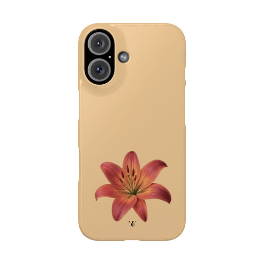 Peach Lily Floral Iphone Case