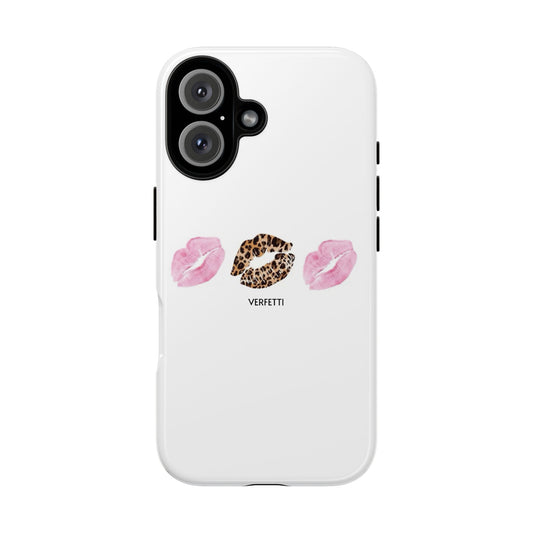 Leopard and Pink Kiss Iphone Case