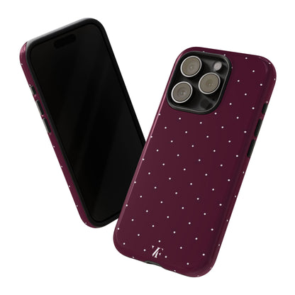 Burgundi Polka dot Iphone case
