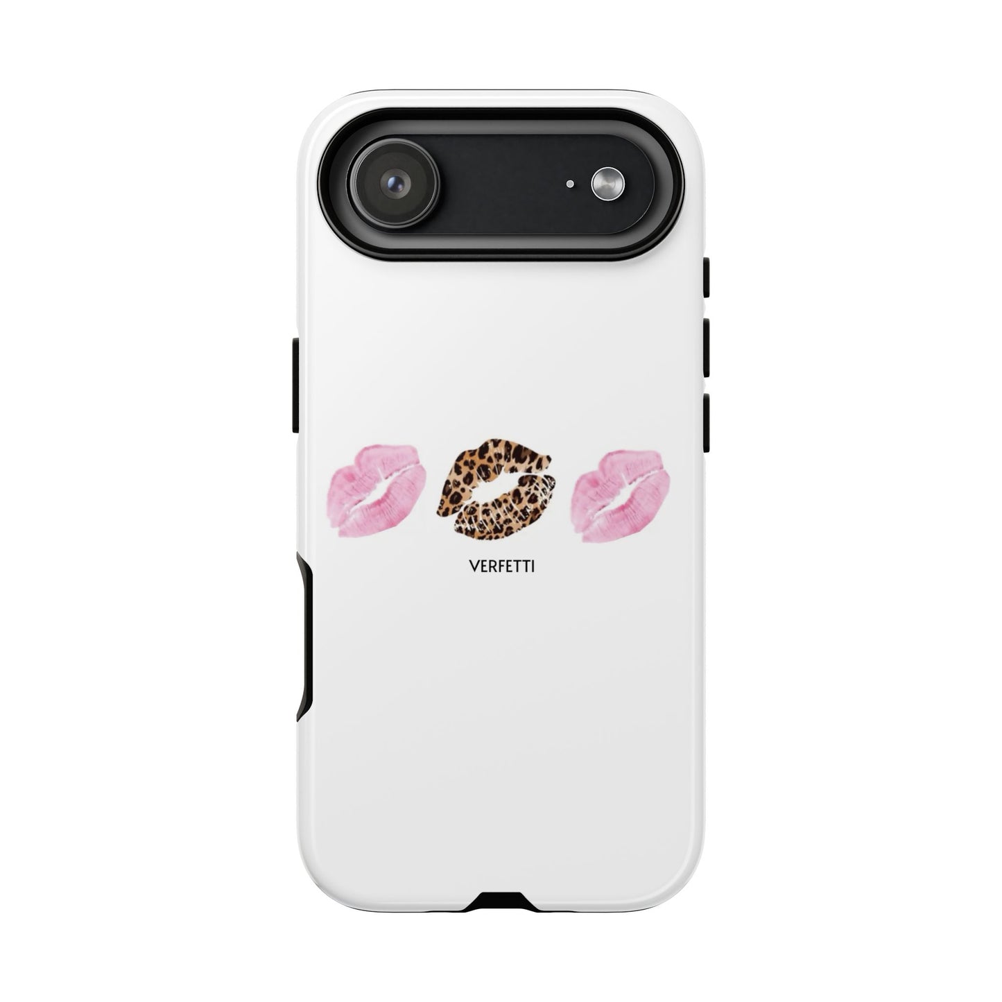 Leopard and Pink Kiss Iphone Case