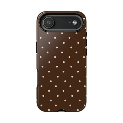 Brown Polka Dot Iphone Cases