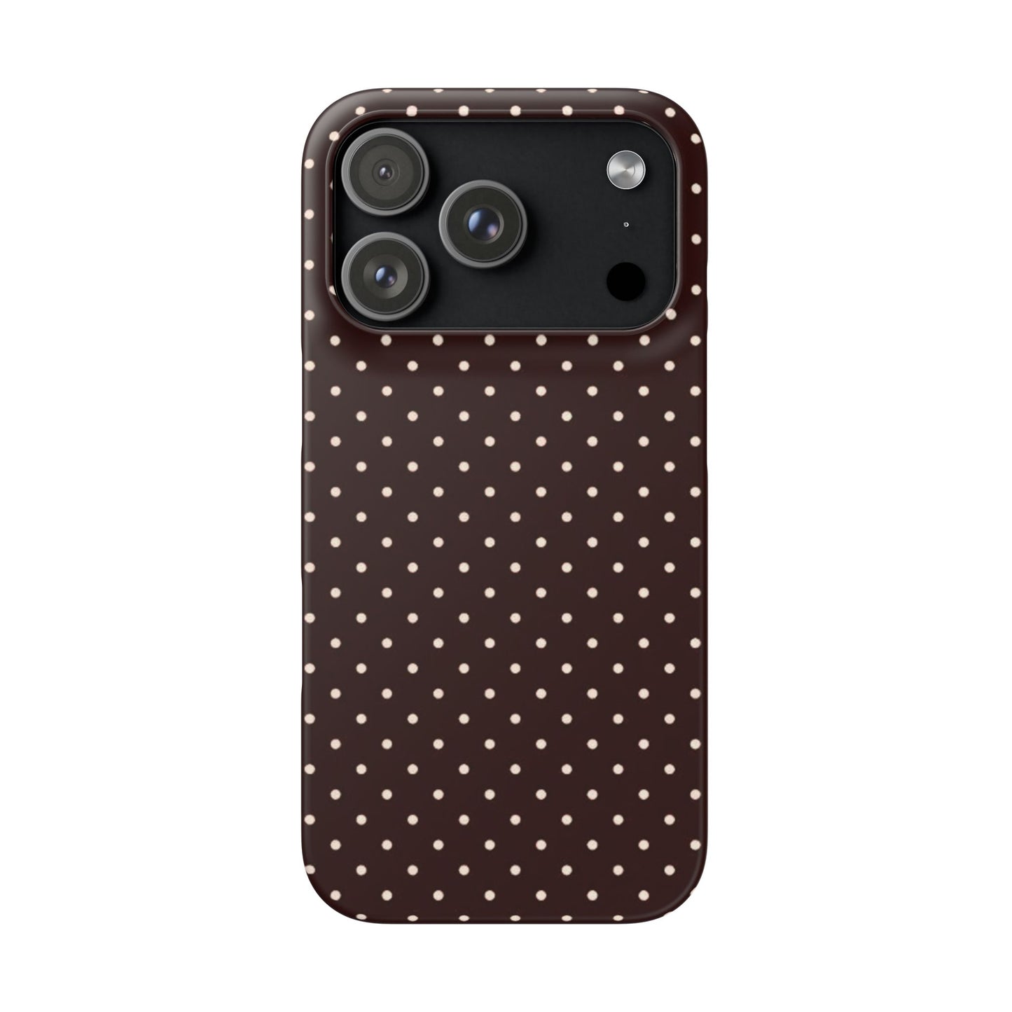 Deep Brown Polka Dot Iphone Case