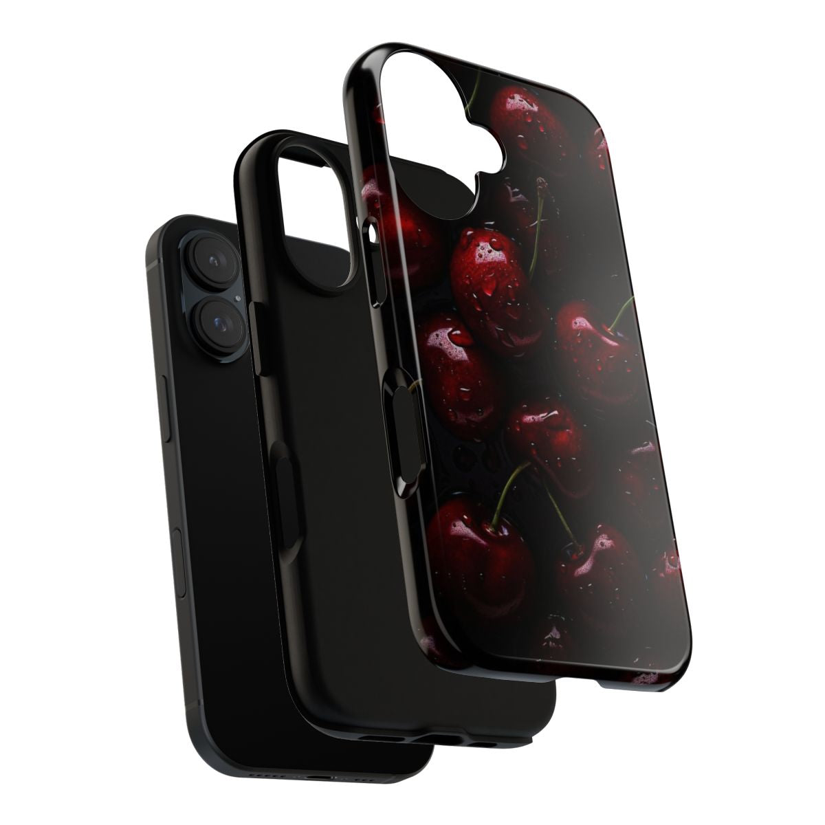 burgundy cherry Iphone Case