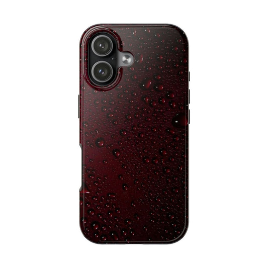Water Droplets Dark Red Iphone Case